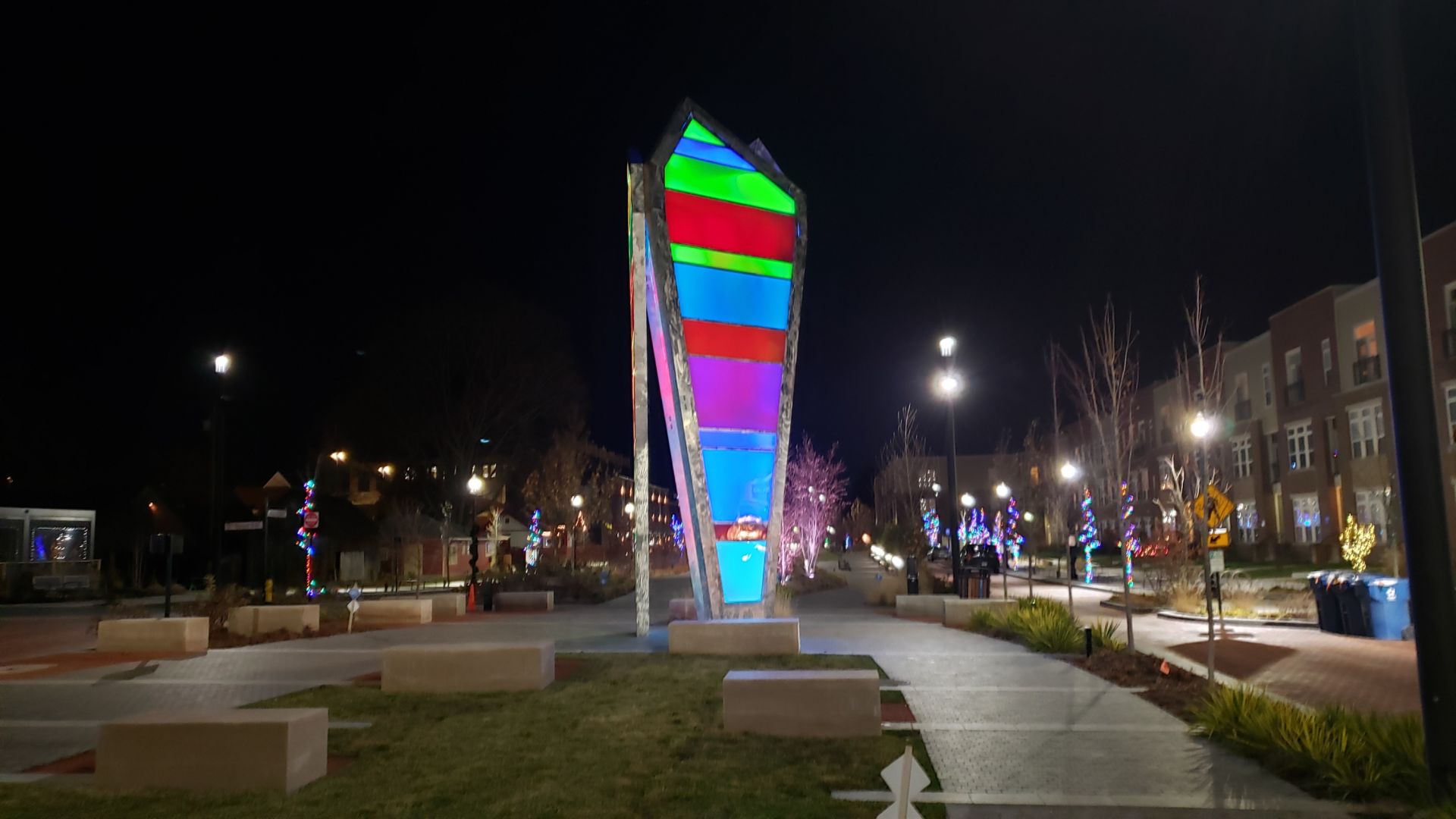 "Sail", by Owens + Crawley, on the Monon Trail before dawn